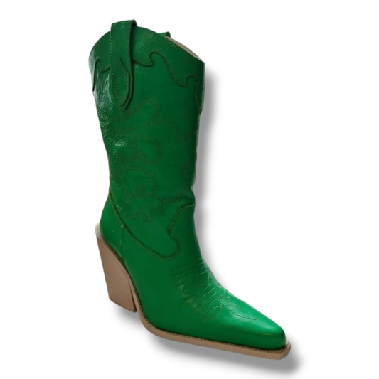 Lintervalle Green Cowboy Boots