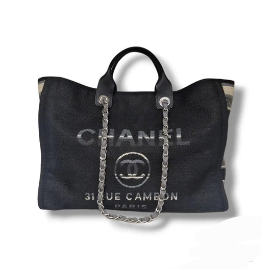 Chanel Deauville Black Tote